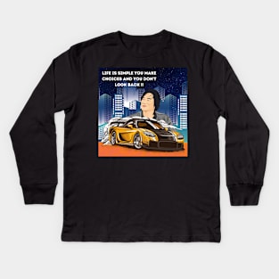 Han's rx7 Fast and furious Kids Long Sleeve T-Shirt